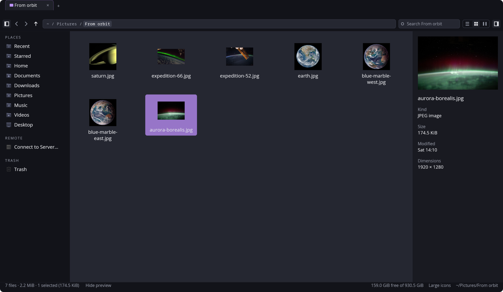 The Files window
